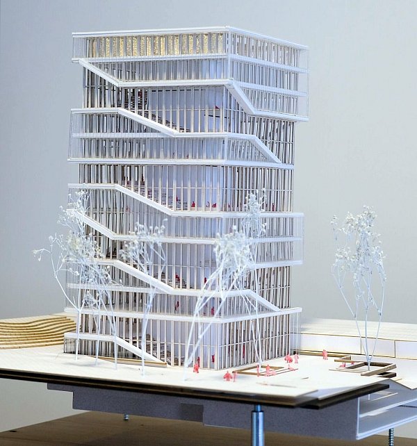 Das Gewinner-Objekt des Architekturwettbewerbs für einen Haus-Entwurf für den Bielefelder Adenauerplatz. - © Kulturkreis im BDI