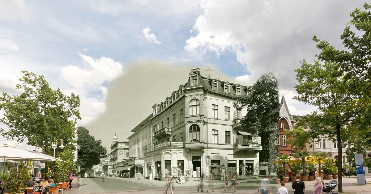 Früher und heute Fotomontage mit historischen Bildern aus Bad Oeynhausen nw.de
