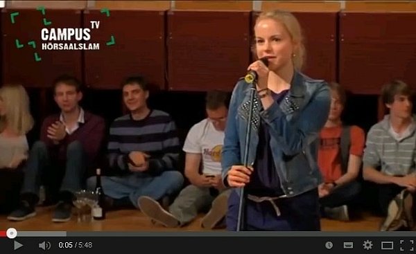 Poetry-Slammerin Julia Engelmann - © SCREENSHOT: YOUTUBE