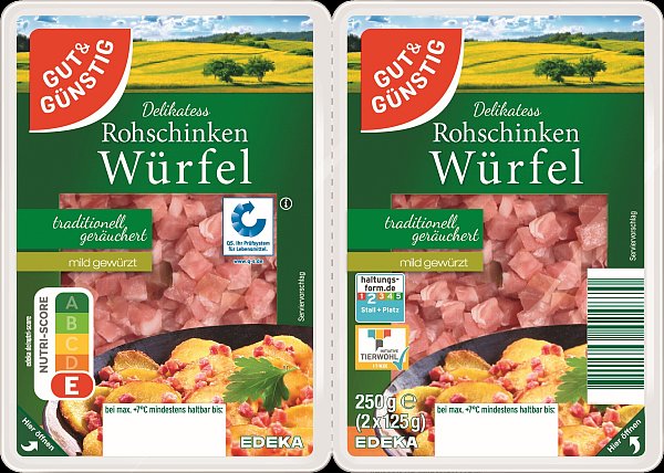 Edeka ruft Rohschinkelwürfel von "Gut und Günstig" zurück. - © EDEKA Zentrale Stiftung & Co. KG
