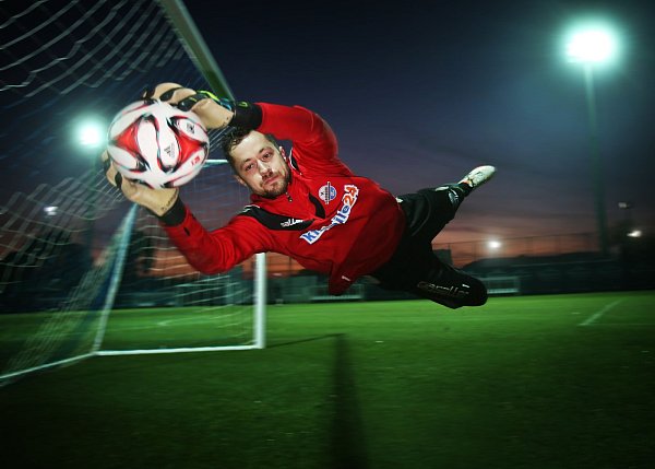 Reaktionsschnell: SCP-Torwart Lukas Kruse. - © Sarah Jonek