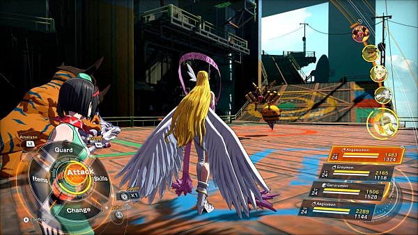 Oldschool Digimon wie Greymon und Angewomon sind selbstverständlich in dem neuen Spiel vertreten und stehen stets kampfbereit an unserer Seite. - © Media Vision