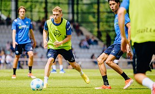 Die SCP-Neuzugänge Luca Herrmann (vorne l.) und Santiago Castaneda (r.) sollen dabei helfen, den Abgang von Kai Klefisch zu kompensieren. - BESIM MAZHIQI