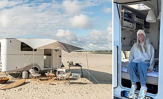 Die Gütersloherin Jana Sievers vermietet ihren Wohnwagen mittlerweile an Kunden, die auch im Ausland unterwegs waren. "Beachy" war schon in Österreich, Frankreich oder Holland. - Privat/Oliver Franke