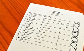 Wirft Fragen auf: Der Wahlzettel der Stadt Höxter. - Stadt Höxter