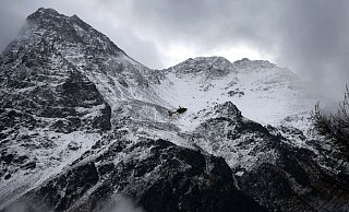 Über dem Ortlergebirge hingen am Wochenende dichte Wolken. - Karl-Josef Hildenbrand/dpa