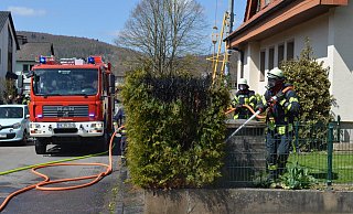 Am Freitagnachmittag ist in Amelunxen bei der Gartenarbeit eine Hecke in Brand geraten. - Nicole Niemann