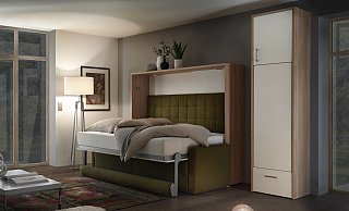 Zum Schlafen einfach ausklappen - praktisch so ein Wandbett. Hier ein Modell von Nehl Wohnideen. - Gebr. Nehl/VDM/dpa-tmn