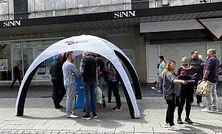 Zur Europawahl unterstützte Florian Rust Ende Mai 2024 den Wahlkampf seiner Partei wieder. - Jens Reichenbach