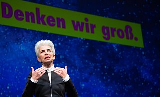 Marie-Agnes Strack-Zimmermann (FDP) hat Stress wegen eines Wahlplakats für den Düsseldorfer OB-Posten. - picture alliance/dpa