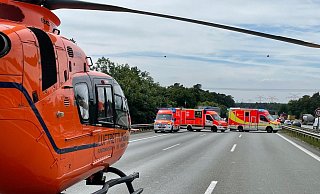 Schwerer Unfall auf der A2 in Bielefeld. - Thorsten Heß