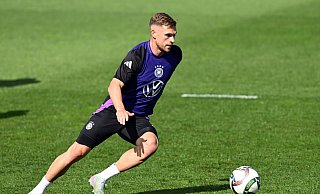 Joshua Kimmich beim Training vor seinem 100. Länderspiel. - Federico Gambarini/dpa