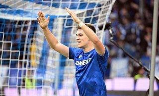 Karlsruhe jubelt spät - hier beim Ausgleich durch Marcel Beifus. - Uli Deck/dpa