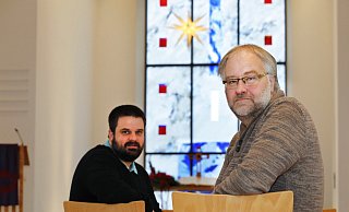 Die beiden evangelischen Pastöre Jens Hoffmann (l.) und Christoph Freimuth. - Roland Thöring