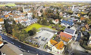 Der ehemalige Marktplatz an der Beckhausstraße aus der Vogelperspektive. - Jens Reddeker