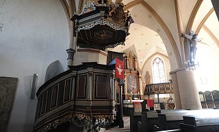 In den evangelischen Kirchen im Lübbecker Land wie hier in Levern bleiben derzeit die Kanzeln leer. - Joern Spreen-Ledebur