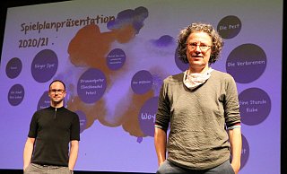 Intendantin Katharina Kreuzhage und Verwaltungsdirektor Matthias Köster bei der Präsentation des neuen Programms und der neuen Preise. - Holger Kosbab