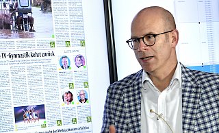 Ingo Nürnberger bei seinem Redaktionsbesuch bei der NW. - Barbara Franke