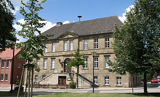 Ehemaliges Rathaus: In dem Gebäude mitten im Ortskern von Borgentreich steht das erste Orgelmuseum Deutschlands. Foto: Privat
