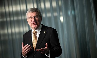 Steht vor dem Abschied: IOC-Präsident Thomas Bach. - Sebastian Christoph Gollnow/dpa