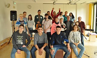 In der Band der Hermann-Schmidt-Schule proben Schüler mit Behinderung gemeinsam für die geplanten Auftritte. - Julia Lichtnecker