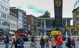Ab Montag kommt die Baustelle im Herzen der Stadt so richtig in Fahrt. - Andreas Zobe/NW