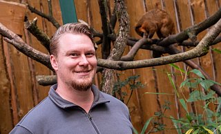 Die Nasenbären gehören zu den Lieblingstieren des angehenden Zootierpflegers Tobias Schillberg. - Ralf Bittner
