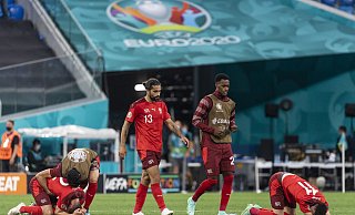 Erst im Elfmeterschießen musste sich die Schweiz dem einstigen Welt- und Europameister Spanien geschlagen geben. - Jean-Christophe Bott/KEYSTONE/dpa