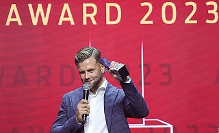 Niclas Füllkrug bei der Verleihung des «Sport Bild»-Award 2023. - Christian Charisius/dpa