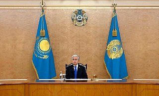 Auch Präsident Tokajew reagierte auf den Brand mit vielen Toten. (Archivbild) - Uncredited/Kazakhstan\\\'s Presidential Press/AP/dpa