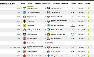 Schon 0:2? Das kann nicht sein, denn tatsächlicher Anstoß ist heute Abend um 19:30 Uhr. - Screenshot: fussball.de