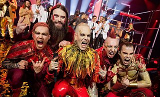 Die Metal-Rockband "Lord Of The Lost" wird Deutschland am 13. Mai beim ESC-Finale in Liverpool vertreten. - Rolf Vennenbernd/dpa