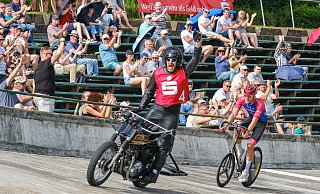 Beim Steher-Cup 2024 gewannen Schrittmacher Andre Dippel und Luca Harter. - Andreas Zobe