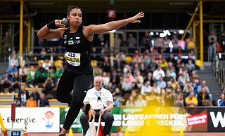 Yemisi Ogunleye vertraut in Apeldoorn auch auf ihre mentale Stärke. - Marius Becker/dpa