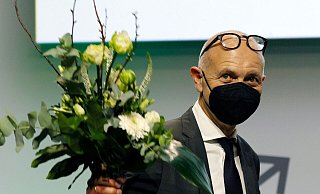 Vor einem Jahr wurde Bernd Neuendorf in das Präsidenten-Amt des DFB gewählt. - Ronald Wittek/EPA-Pool/dpa