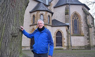 Pastor Andreas Günther freut sich auf die Open-Air-Gottesdienste an Heiligabend an der Martinskirche. - Mareike Patock