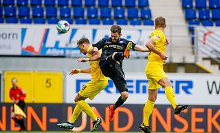 Dennis Srbeny erzielt den Ausgleichstreffer zum 1:1. - Besim Mazhiqi