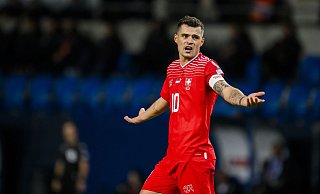 Die Schweiz verpasste beim 119. Länderspiel von Granit Xhaka die vorzeitige Qualifikation für die EM in Deutschland. - Laurent Gillieron/KEYSTONE/dpa