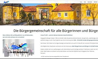 Das ist die Aufschlagseite der neuen Homepage der CSB. Wer links auf den Wal klickt, kann die CSB in 60 Sekunden kennenlernen. - sk