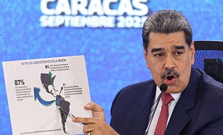 Mit dem Beschuss mutmaßlicher Drogenboote aus Venezuela in der Karibik verschärfte US-Präsident Donald Trump bereits die Gangart gegen Maduro.(Archivbild). - Jesus Vargas/AP/dpa