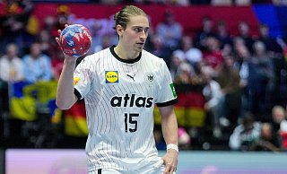 Juri Knorr steht den Handballern im WM-Viertelfinale gegen Portugal wohl zur Verfügung. - Sören Stache/dpa