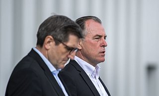 Andres Ruff (l.) und Clemens Tönnies, gehören zur Geschäftsführung der Tönnies-Holding. - picture alliance/dpa