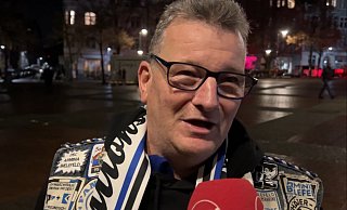 Nach dem Pokalerfolg von Arminia Bielefeld gegen Union Berlin zeigten sich viele Fans in Feierlaune. - Julius Uekmann