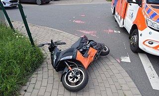 Der Roller wurde durch die Kollision beschädigt. Foto: Polizei - Polizei