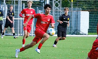 Die Theesener B-Junioren (rote Trikots) trennten sich von Wellensiek 2:2. - Andreas Zobe