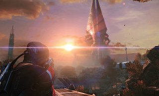 Der Moment, der das Spiel verändert, schlägt nach zehn Spielminuten ein: Was ist das da am Horizont? - EA/Bioware