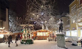 Der Linnenbauerplatz im Schnee: Im Dezember 2017 hatte unser Fotograf Glück mit der weißen Pracht. - Frank-Michael Kiel-Steinkamp