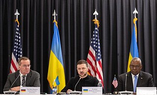 Das Treffen der Ukraine-Unterstützer in Ramstein war das letzte vor dem Machtwechsel in den USA. - Marijan Murat/dpa