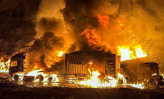 Russland verübt im Gebiet Odessa immer wieder Drohnenschläge gegen die Energieinfrastruktur. (Archiv) - Uncredited/Ukrainian Emergency Service/AP/dpa