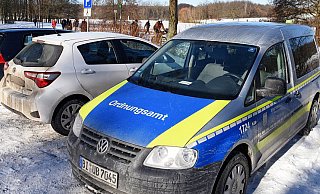 In der Mittagszeit hatten die Reifen des VW Caddy noch Luft. - Barbara Franke